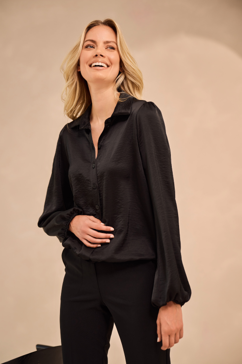 7678 - BLOUSE FARA - Zwart