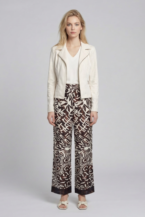 7288 - ZIPPER BIKER - Ecru