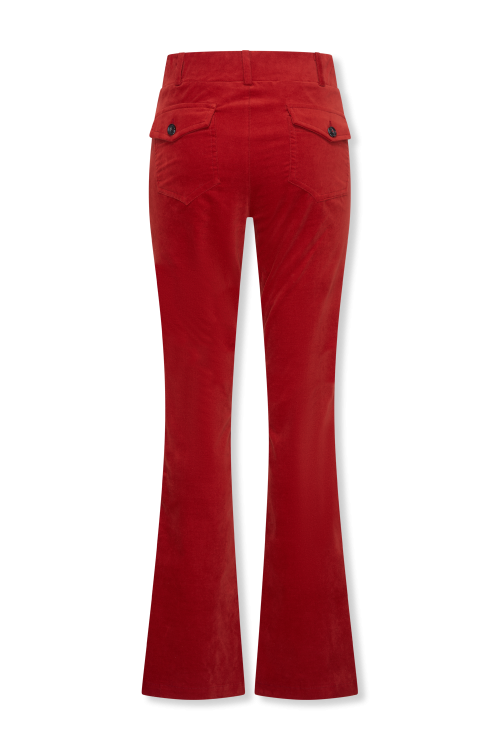 7559 - BROEK FLAIR VELVET - Burned
