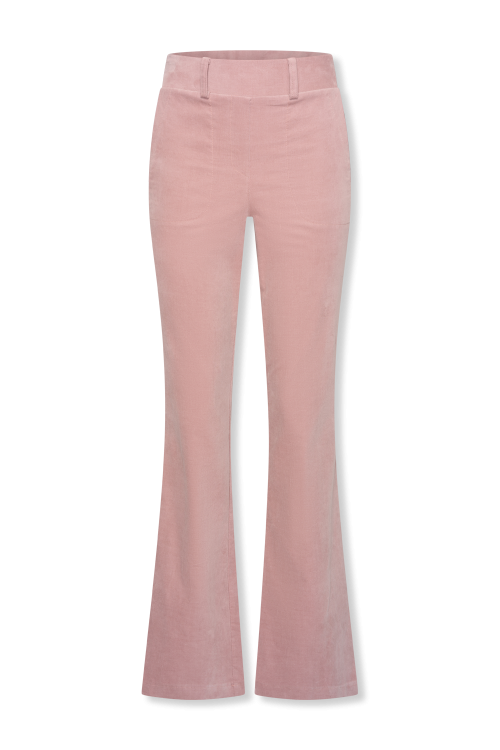 7559 - BROEK FLAIR VELVET - Pink Frost