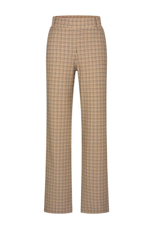 7802 - BROEK SOUL LANO LUREX RUIT - Higgens Ruit Sand