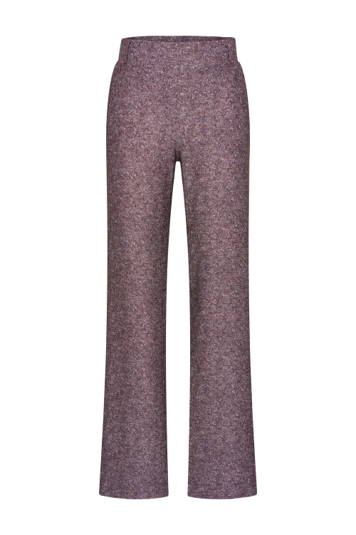 7803 - BROEK NOVA LANO LUREX - Donegal Tweet Burgundy