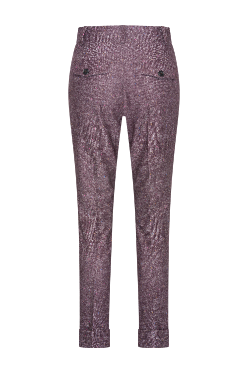 7815 - BROEK ZIGGY LANO LUREX - Donegal Tweet Burgundy