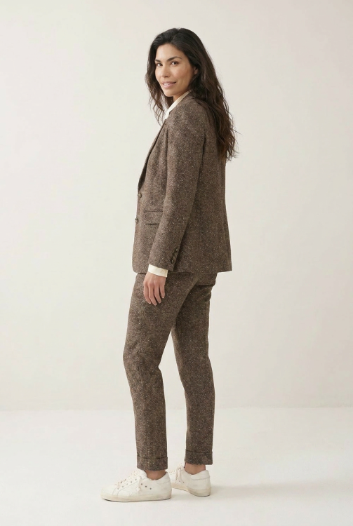 7815 - BROEK ZIGGY LANO LUREX - Donegal Tweed Choco