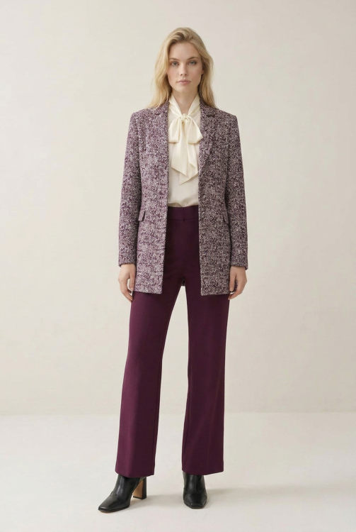 7831  - BLAZER TUXY ENNO  - Burgundy Melé