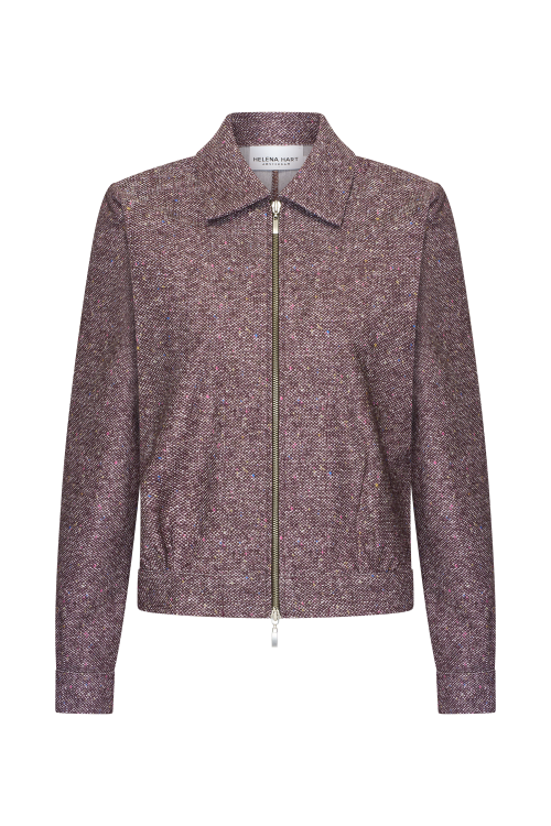 7845 - JACKET EMMY LANO LUREX - Donegal Tweet Burgundy