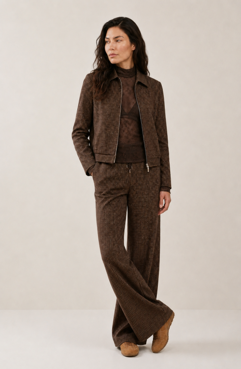 7846 - JACKET EMMY LANO G. RUIT - Harris Tweed Choco