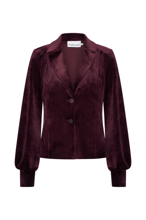 7870 - BLAZER LORA VELOUR - Burgundy