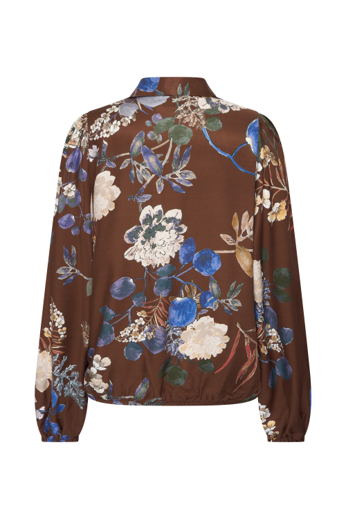7887 - BLOUSE FARAH PRINT - Woods Choco