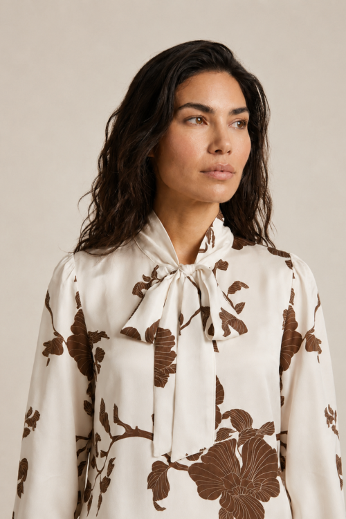 7881 - BLOUSE JESSE PRINT  - Jappa Ecru