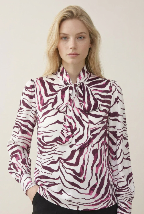 7881 - BLOUSE JESSE PRINT  - Pet Burgundy
