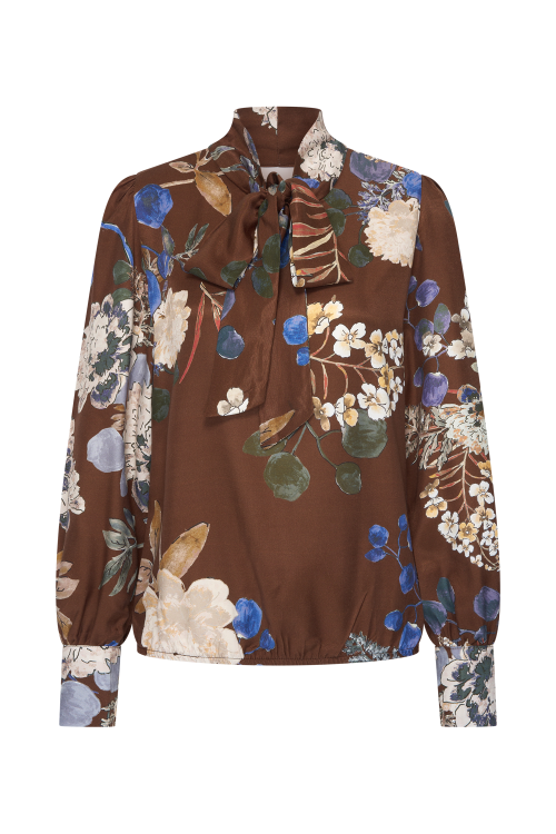 7881 - BLOUSE JESSE PRINT  - Woods Choco