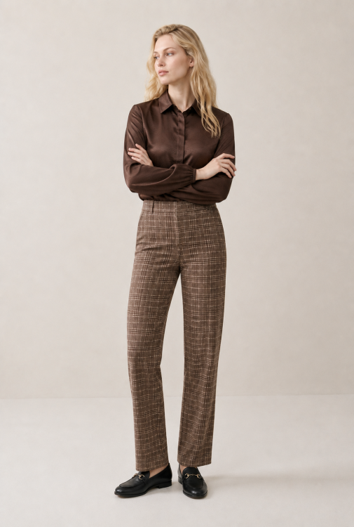7806 - BROEK SOUL LANO T. RUIT - Charles Tweed Choco