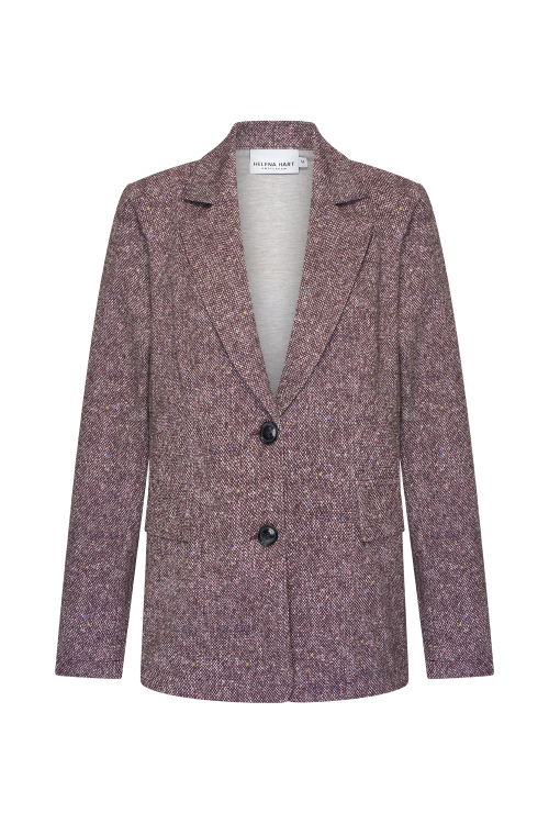 7839 - BLAZER NICK LANO LUREX - Donegal Tweet Burgundy