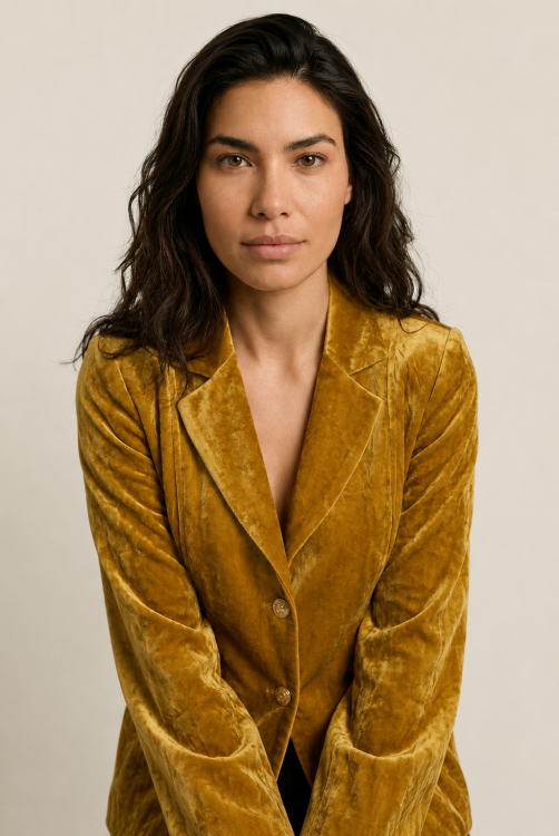 7870 - BLAZER LORA VELOUR - Gold