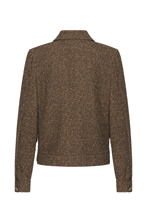7845 - JACKET EMMY LANO LUREX - Donegal Tweed Choco
