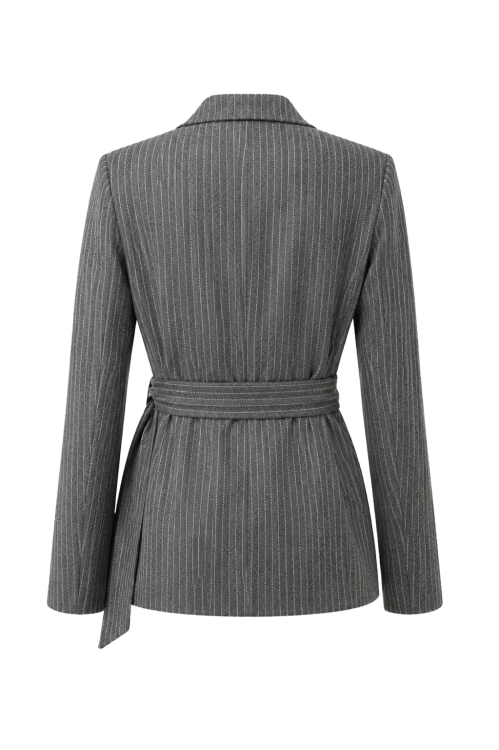 7971 - BLAZER OVERSLAG LANO PIQUE  - Streep Dandy Antra