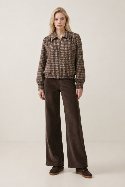 7911 - BROEK NOVA RIB - Choco