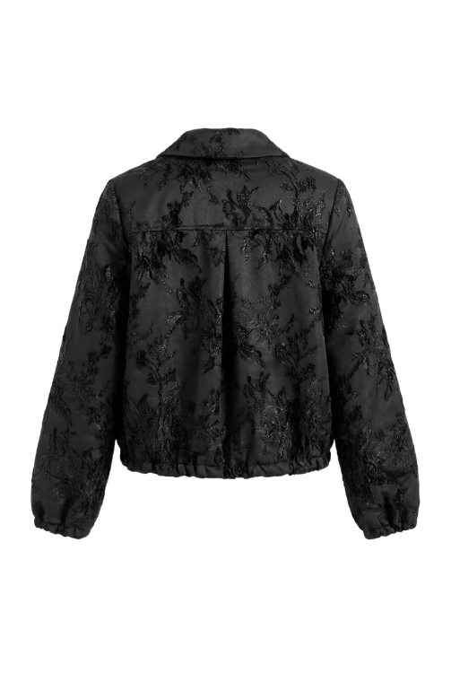 7965 - BLOUSON REXIE DAMAST - Zwart