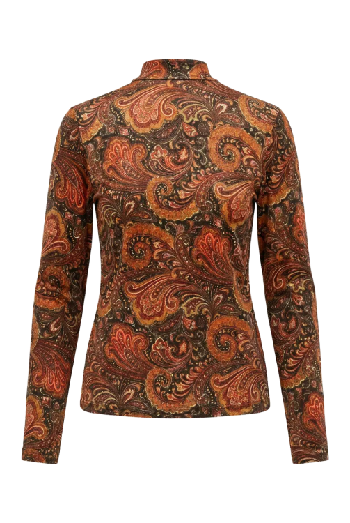 7989 - COL PRINT PAISLEY - Cognac