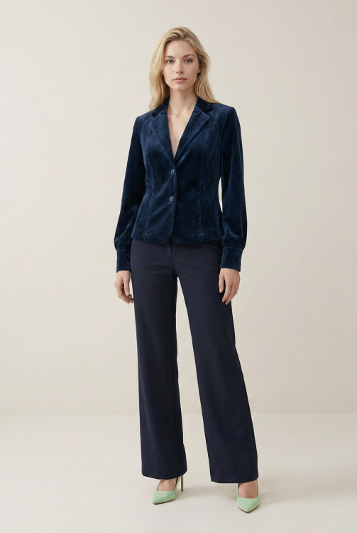 7870 - BLAZER LORA VELOUR - Marine