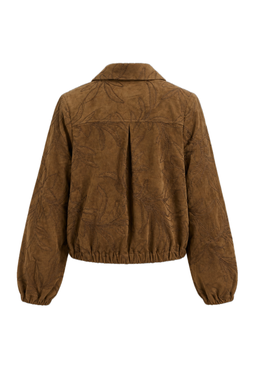 7964 - BLOUSON REXIE SUEDINE BLOEM - Camel