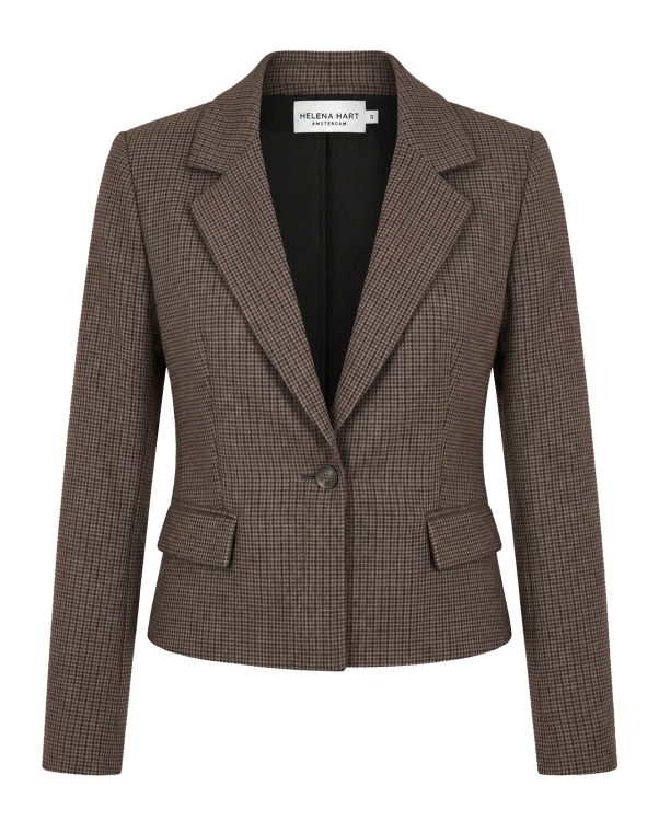 7963 - BLAZER CROPPED LANO G.  - Wales Choco