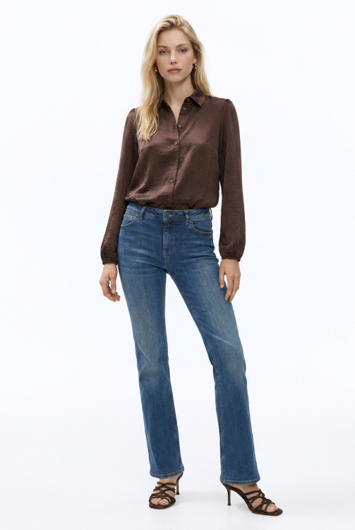 7620 - BROEK FLAIR DENIM - Blue