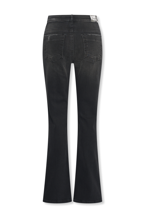 7620 - BROEK FLAIR DENIM - Black