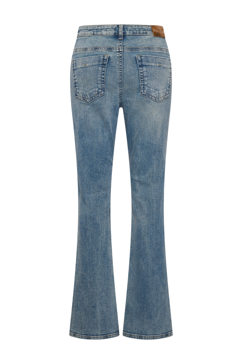 7620 - BROEK FLAIR DENIM - vintage blue