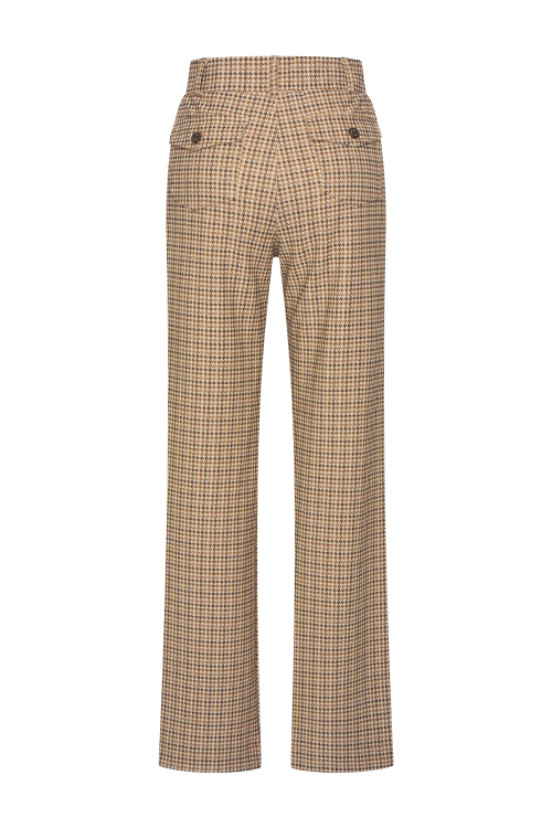 7802 - BROEK SOUL LANO LUREX RUIT - Higgens Ruit Sand