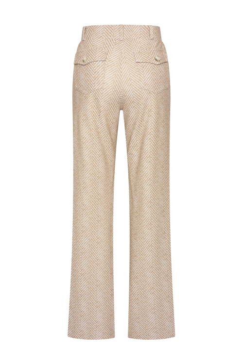 7804 - BROEK SOUL LANO T. - Herringbone Sand
