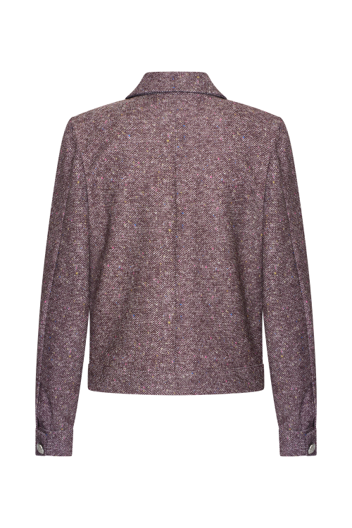 7845 - JACKET EMMY LANO LUREX - Donegal Tweet Burgundy