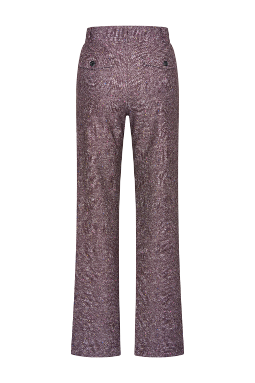 7825 - BROEK SOUL LANO LUREX - Donegal Tweet Burgundy