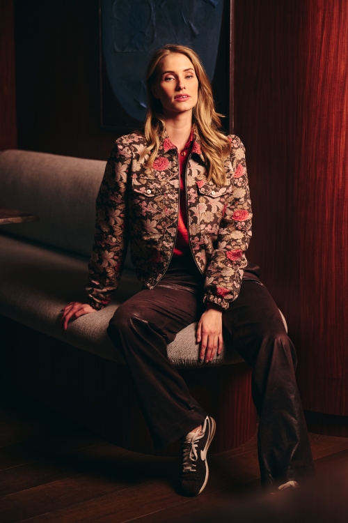 7848 - BLAZER RIGA BLOEM - Aster Choco
