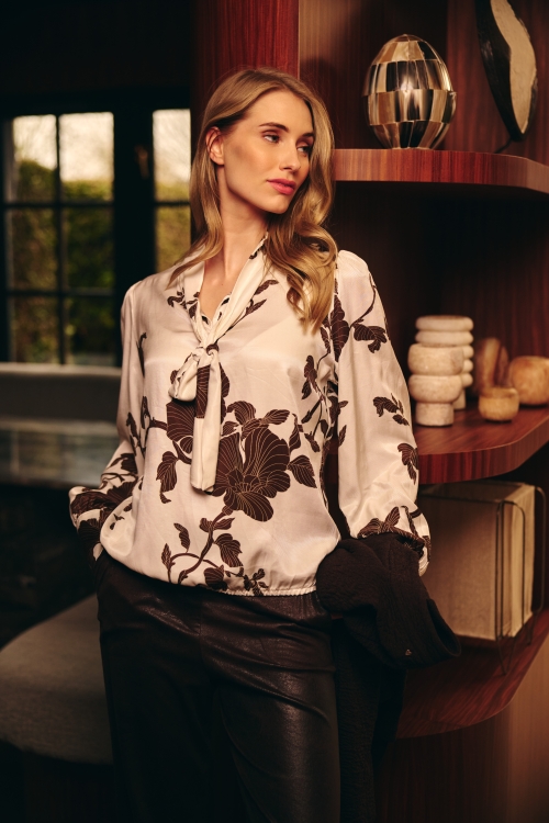 7881 - BLOUSE JESSE PRINT  - Jappa Ecru