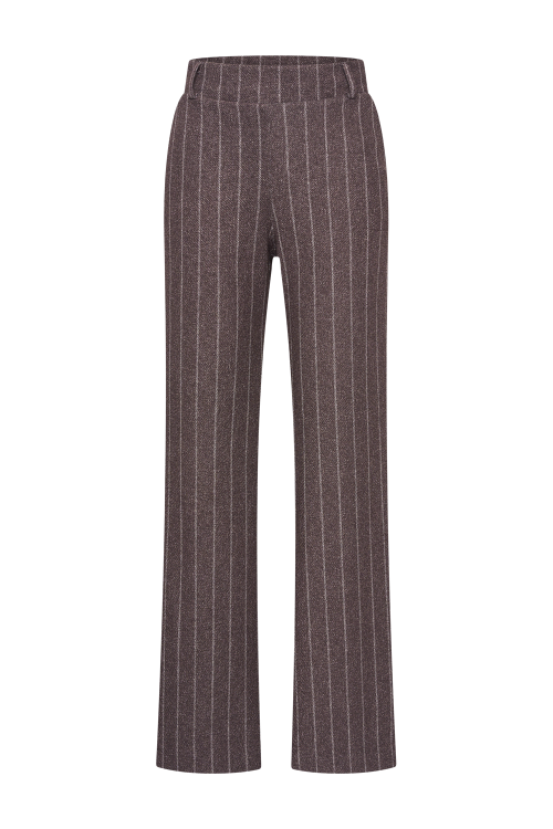7900 - BROEK SOUL LANO PIQUE  - Streep Clyde Choco