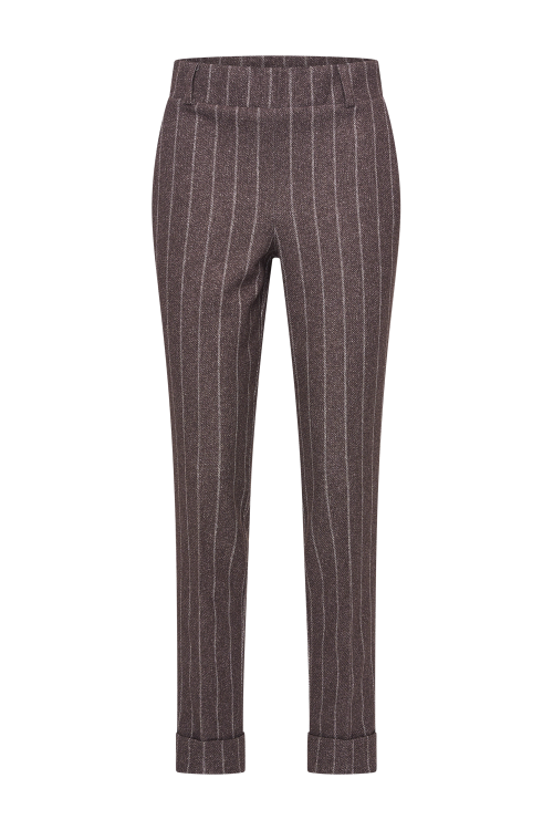 7901 - BROEK ZIGGY LANO PIQUE - Streep Clyde Choco