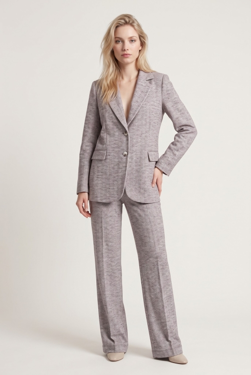 7904 - BROEK SOUL LANO LUREX - Visgraat Antra