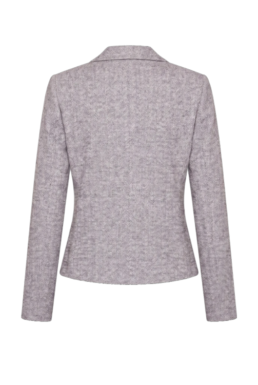 7962 - BLAZER CROPPED  LANO LUREX - Visgraat Antra